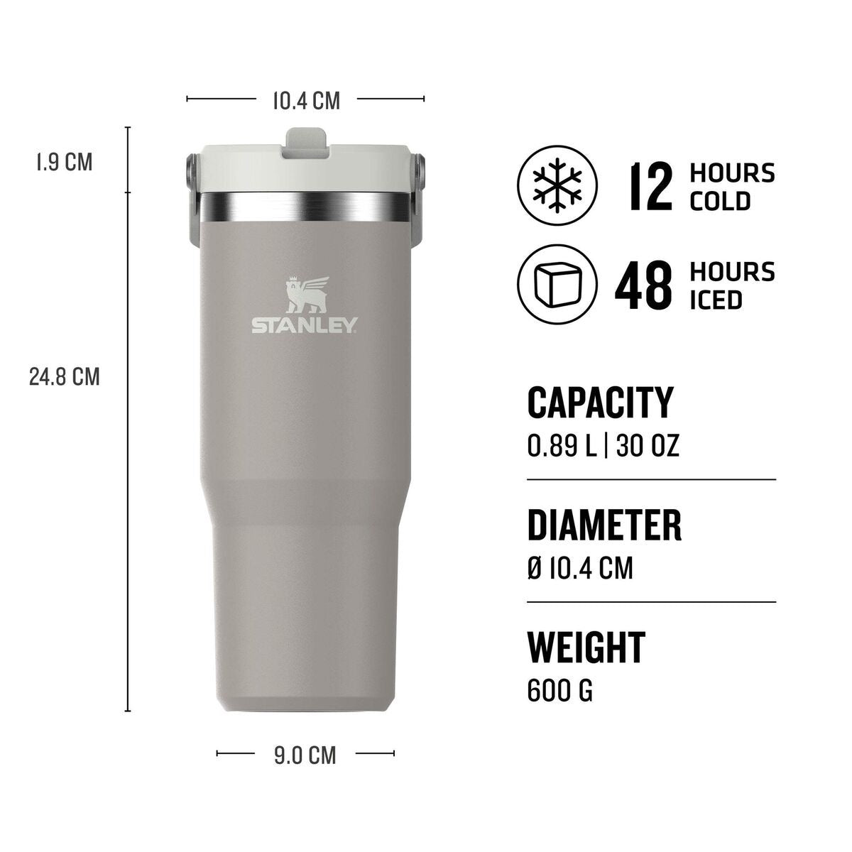 Stanley - The IceFlow™ Flip Straw Tumbler | Plum | 890ml