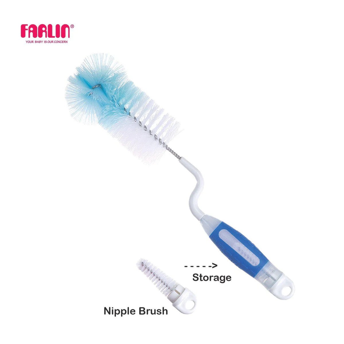 Farlin - Bottle and Nipple Cleaning Brushes | Pro