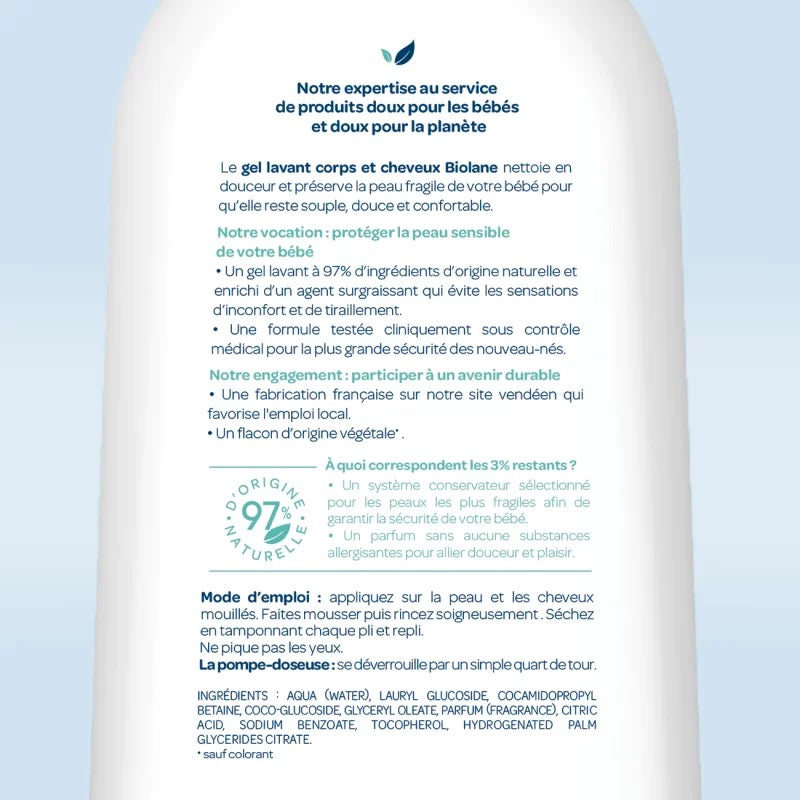 Biolane - Cleansing Gel | Hair & Body | 350ml