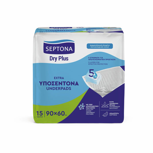 Septona Unscented Underpads Dry Plus 90X60 15pc — BambiniJO Jordan