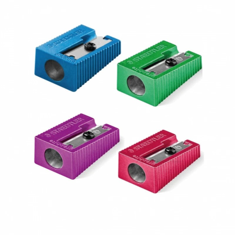 Staedtler - Metal Pencil Sharpener Single Hole | Assorted Colours