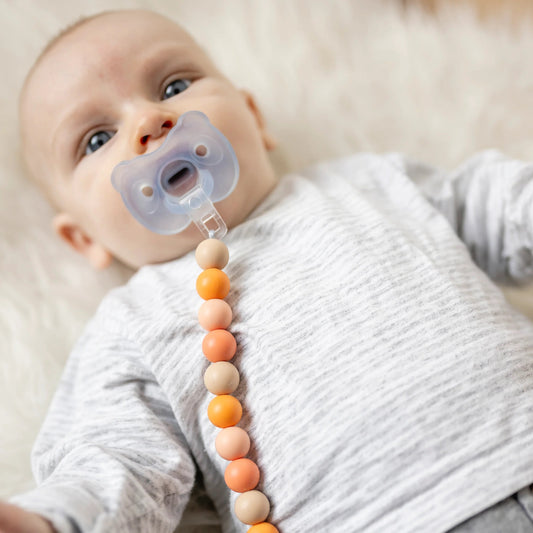 Nattou Pacifinder Pacifier Clip Beige Terracotta — BambiniJO Jordan