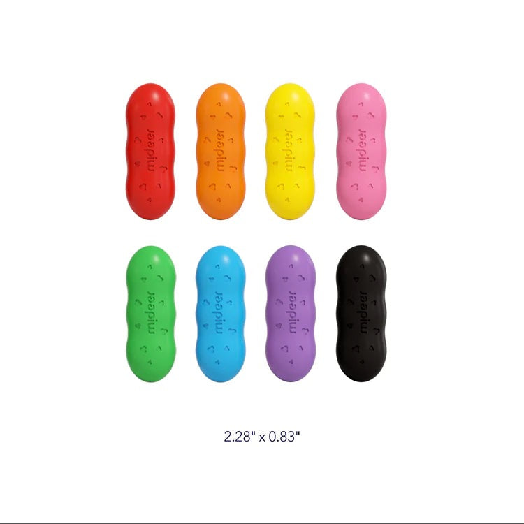 ميدير - أقلام تلوين شمع العسل سهلة الإمساك على شكل بازلاء | 8 ألوان