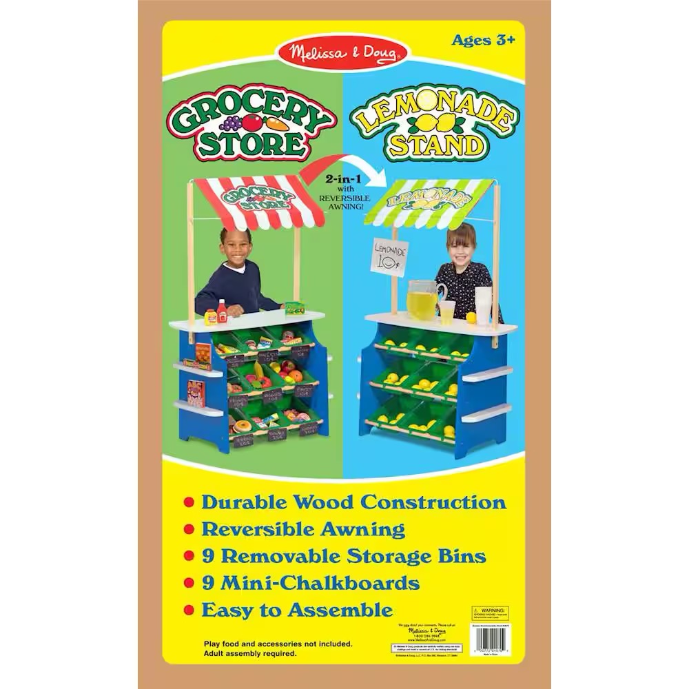 Melissa & Doug - Grocery Store / Lemonade Stand | Reversible Awning