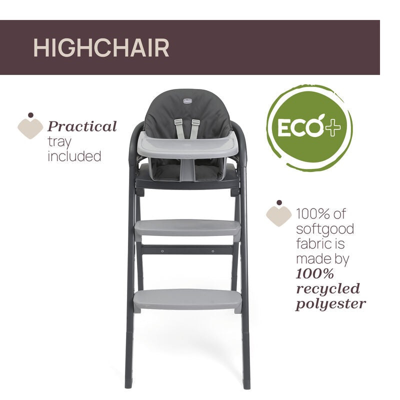 Chicco - Crescndo Up Highchair Enta Black Re-lux