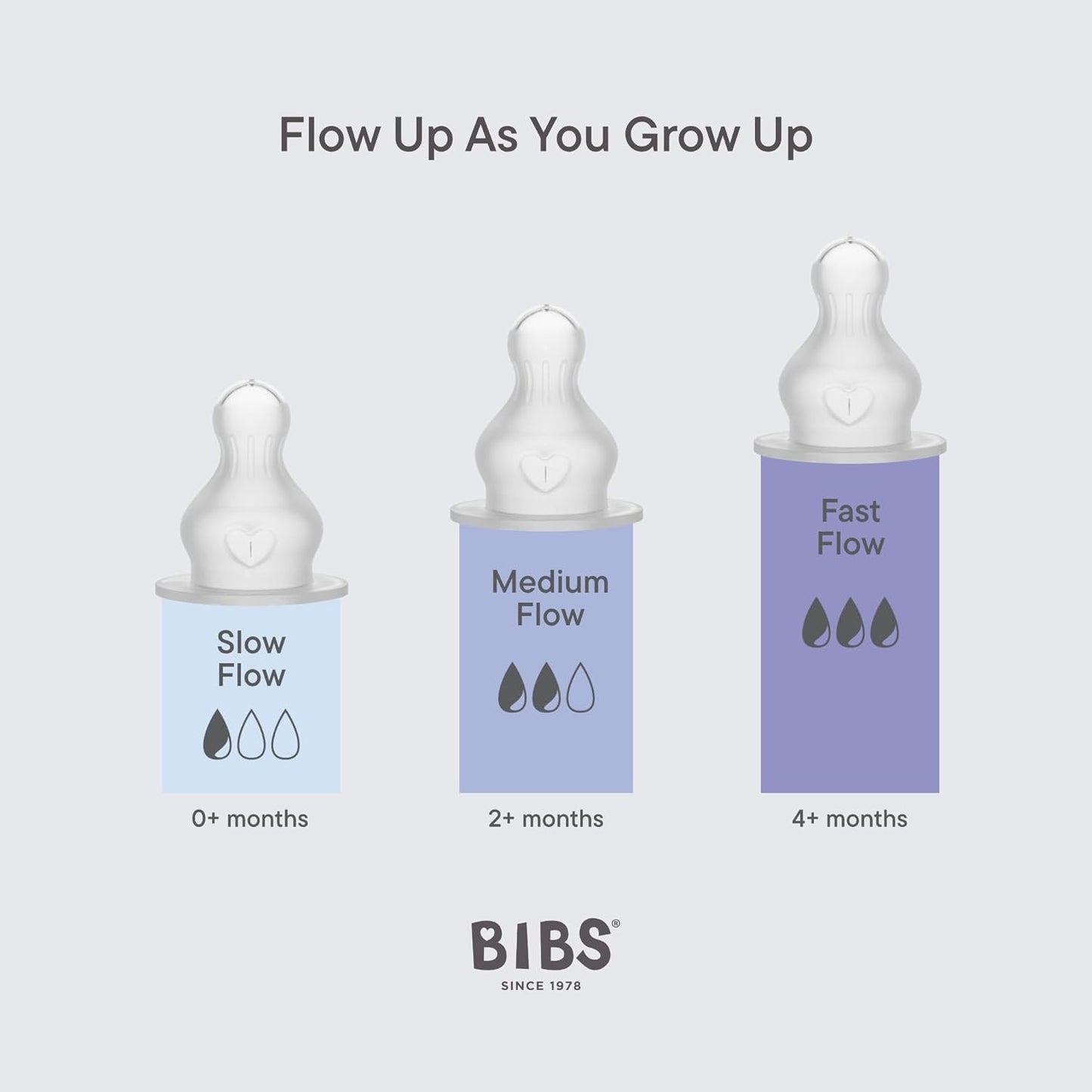 BIBS - Baby Bottle Latex Nipple | 2 Pack | Medium Flow | 2+ Months