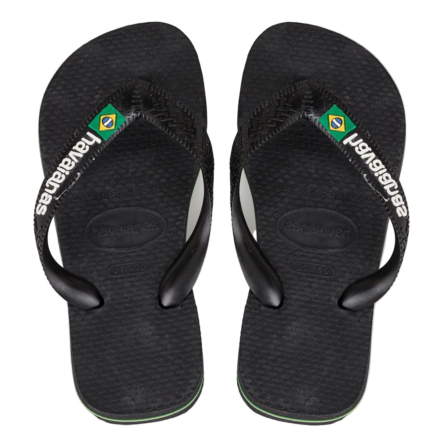 Havaianas - Kids Brasil Logo Flip Flops | Black