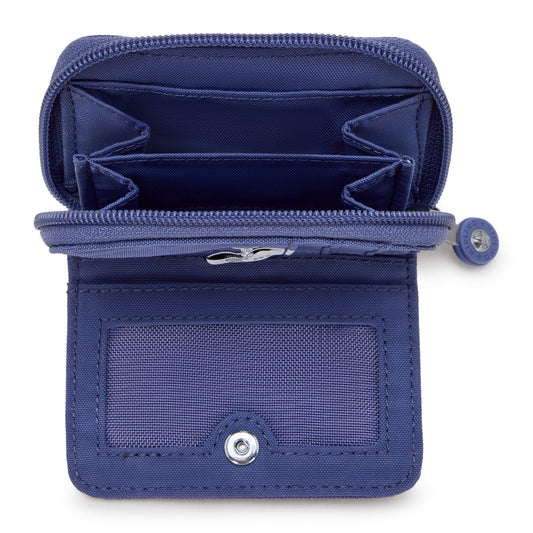 Kipling TOPS Wallet Ocean Blue Small - open interior view — BambiniJO Jordan