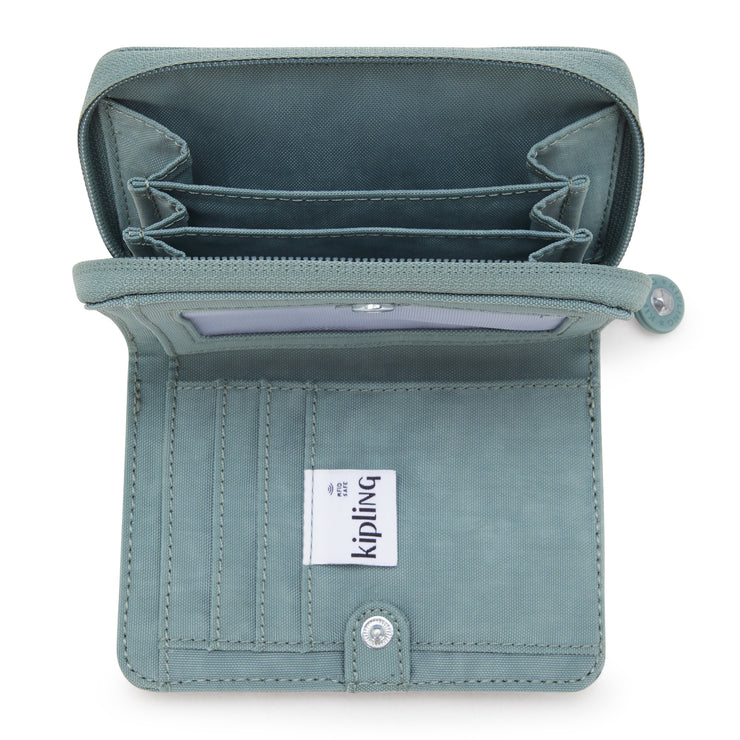 Kipling Money Love Wallet Relaxed Grey - detail view