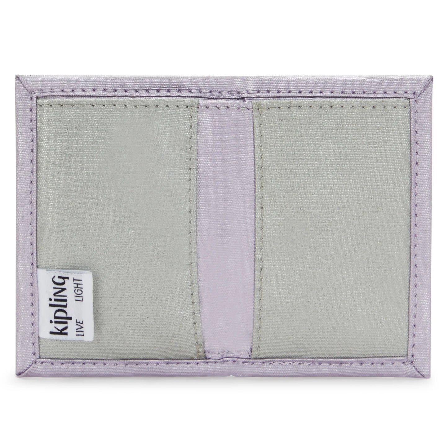 Kipling ITTA Card Holder Lilac Moon Metallic Block - detail view