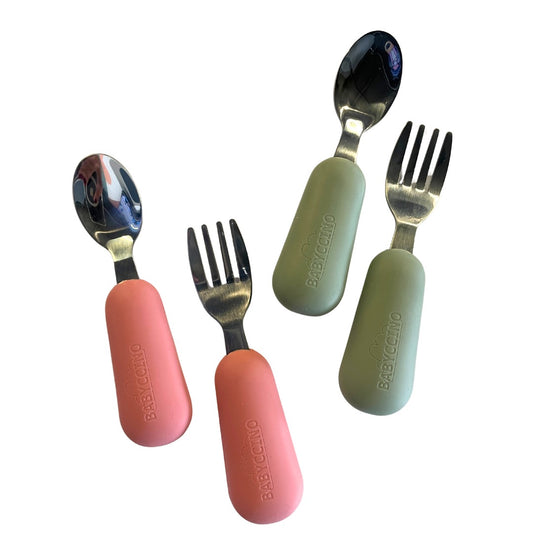 Babyccino Silicone Fork and Spoon Set — BambiniJO Jordan