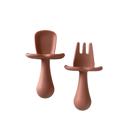 Babyccino Silicone Training Fork and Spoon 1 Set — BambiniJO Jordan