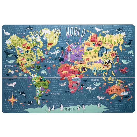 Stephen Joseph - Floor Puzzle - World | 3-6Y