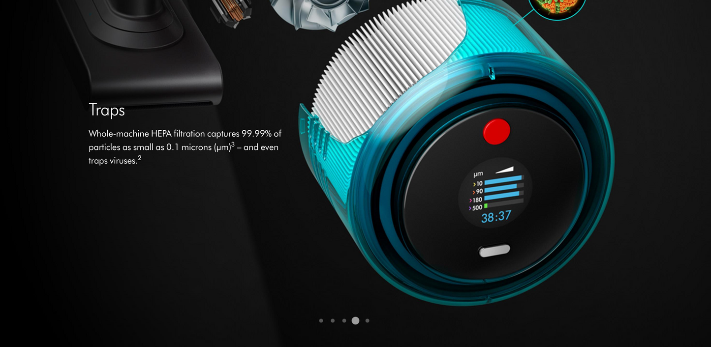 Dyson - Gen5 Detect Cordless Vacuum HEPA | 280 AW | 0.77 L | 60 Minutes Run Time | Prussian Blue/Copper