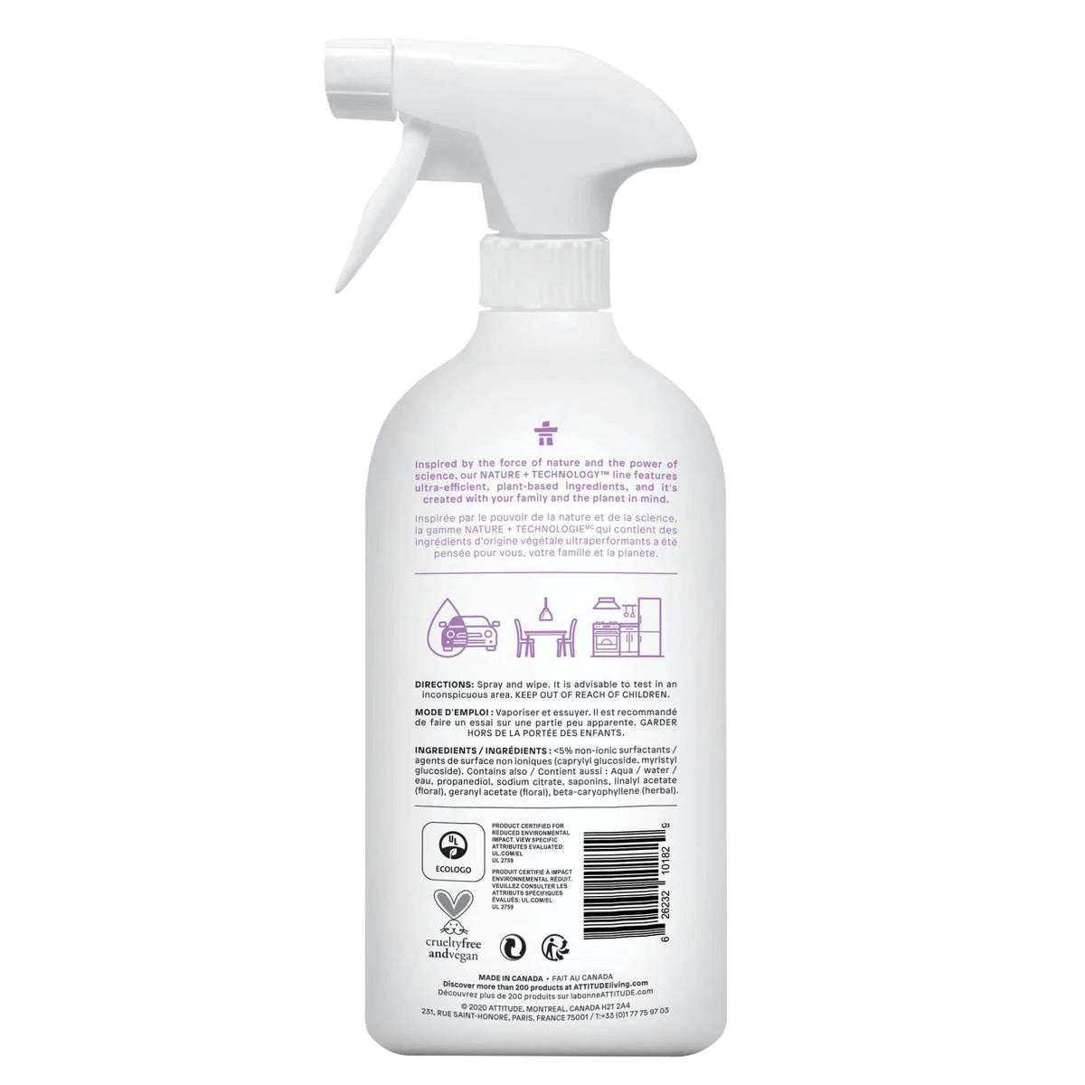 Attitude - All Purpose Cleaner Lavender 800ml