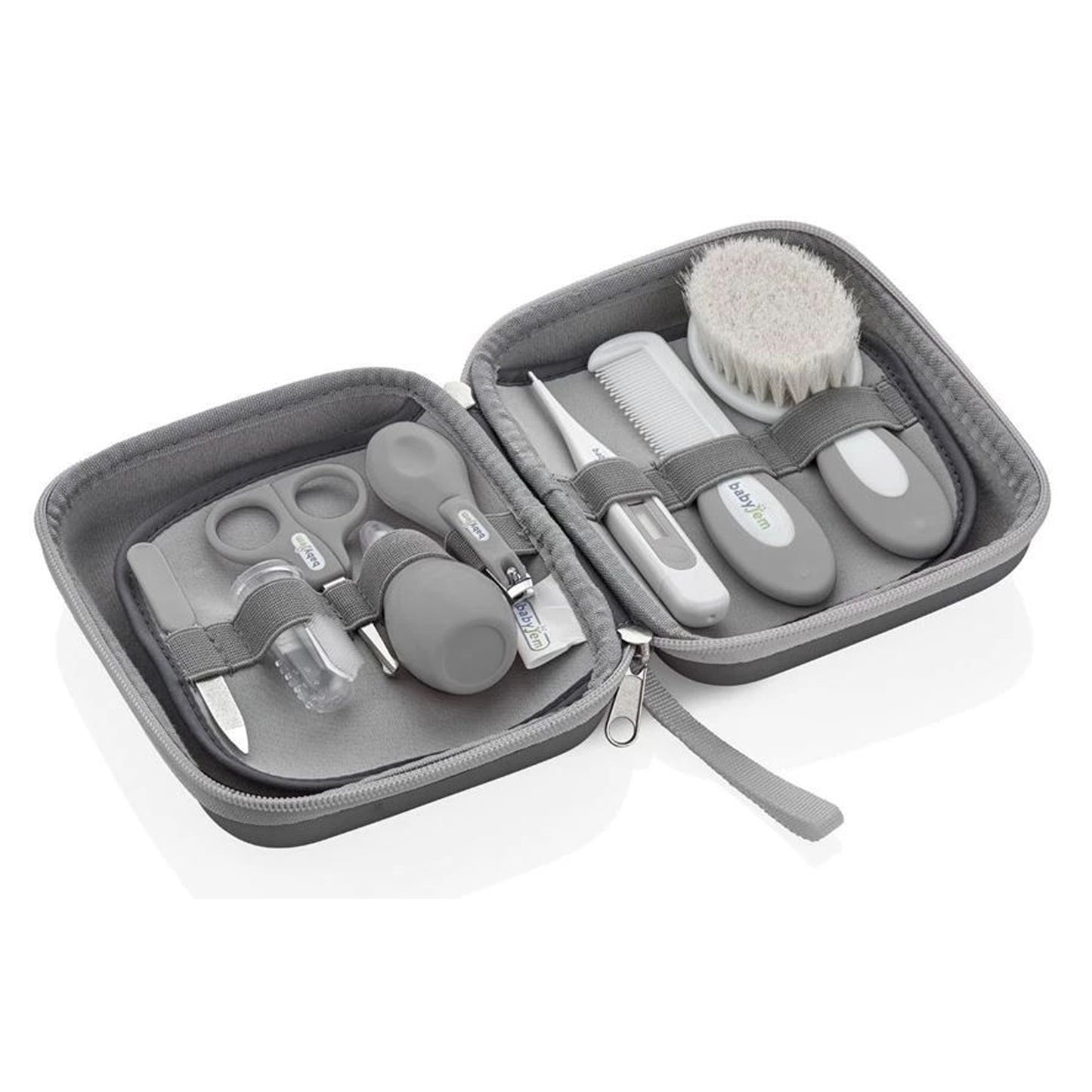 بيبي جيم - مجموعة العناية بالأطفال - 9 قطع - رمادي