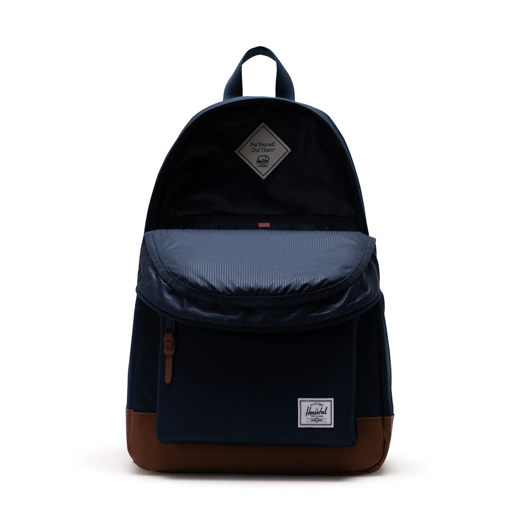 Herschel Heritage Backpack Navy/Tan 24L - detail view