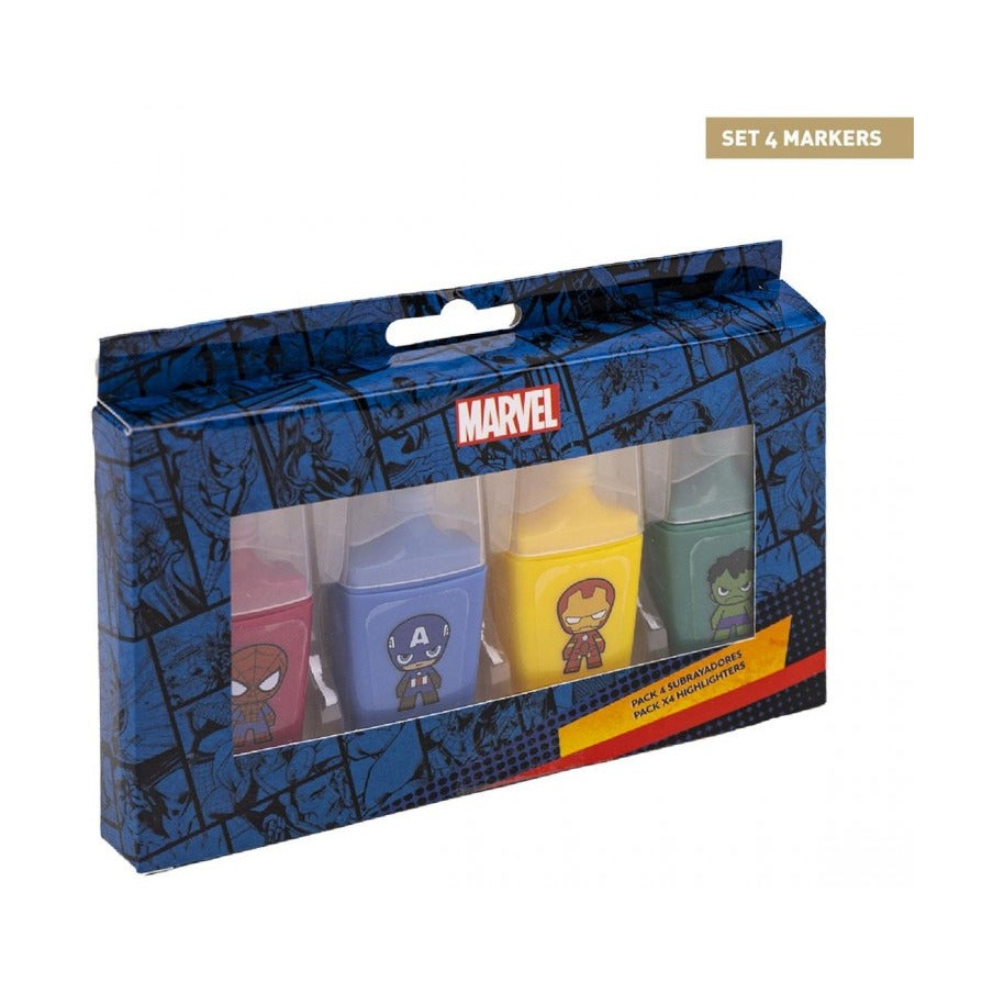 Cerda - Fluor Markers Pack X4 Avengers | 6Y+