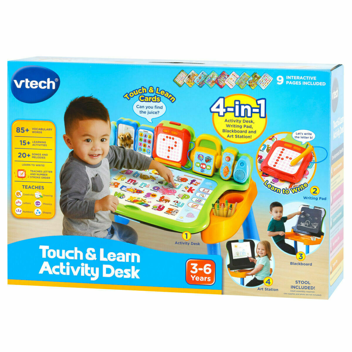 مكتب أنشطة Vtech - 4 في 1 يعمل باللمس والتعلم