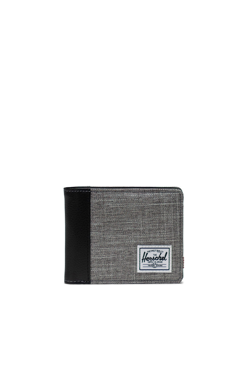 Herschel Hank RFID Wallet in Raven Crosshatch - detail view