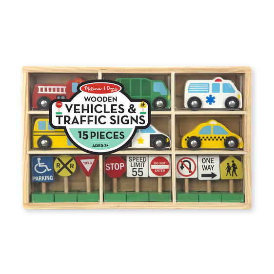Melissa & Doug Wooden Vehicles and Traffic Signs - BambiniJO | Buy Online | Jordan
