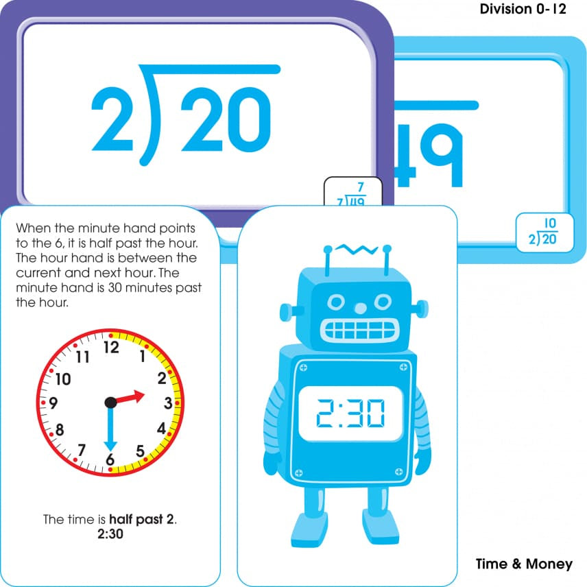 Math Grades 3-4 Flash Cards 4-Pack - BambiniJO