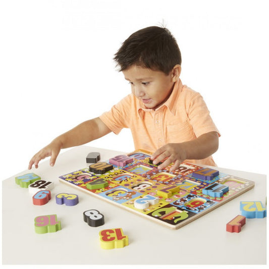 Melissa & Doug Jumbo Numbers Chunky Puzzle 3-6Y — BambiniJO Jordan
