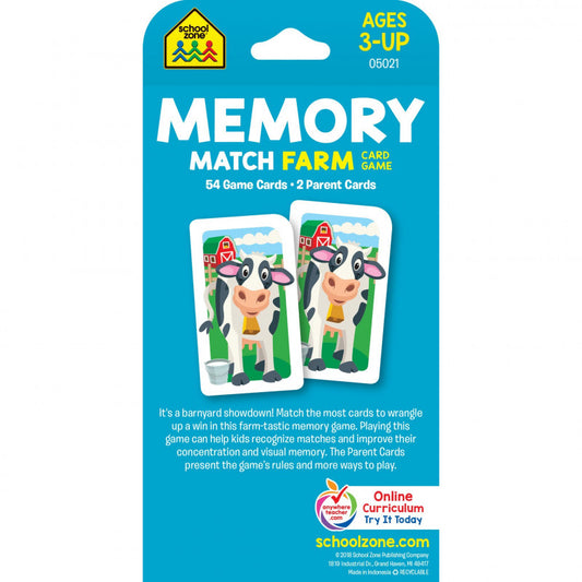Memory Match Farm Card Game for Kids — BambiniJO Jordan