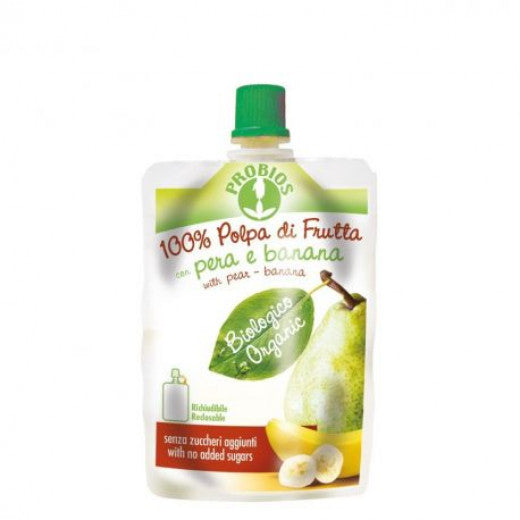 PEAR AND BANANA PULP PUREE (100G) - BambiniJO