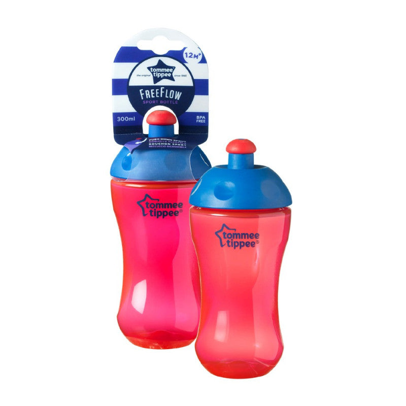 Tommee Tippee Free Flow Sport Bottle, 12m+ Red - BambiniJO | Buy Online | Jordan
