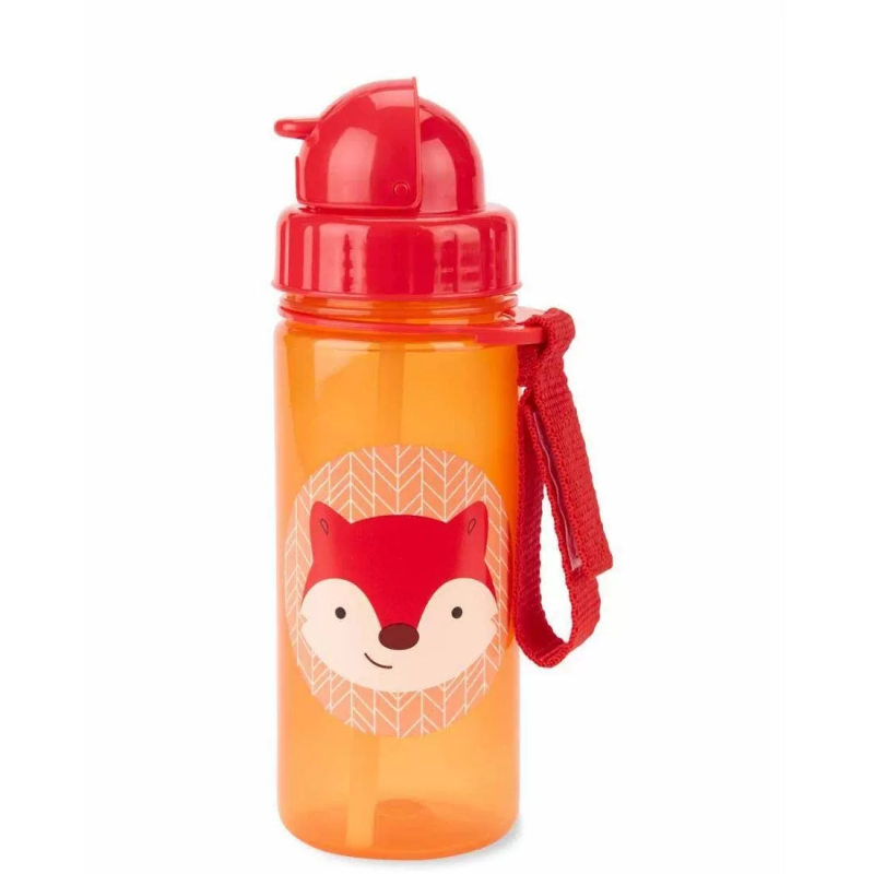 Zoo Straw Bottle Ferguson - Fox - 384.5ml - BambiniJO