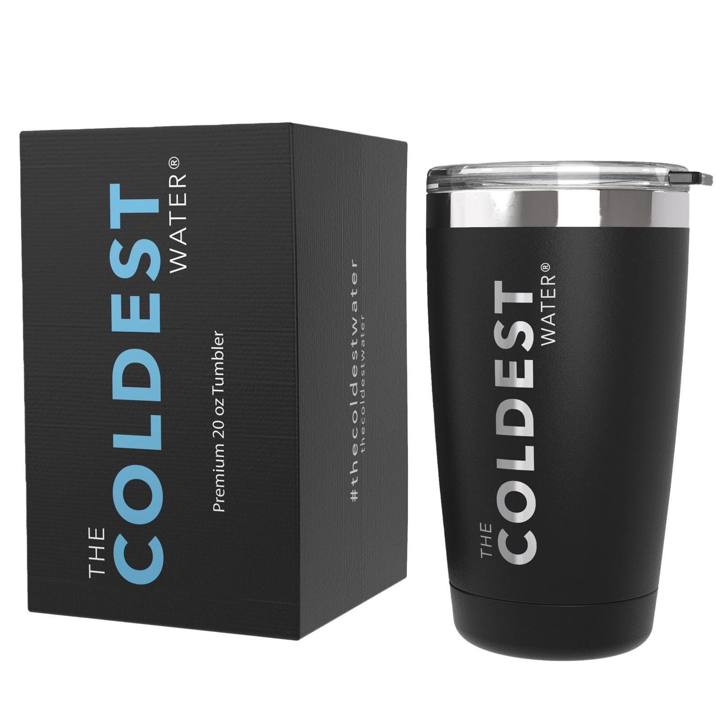COLDEST - Tumbler with sliding Lid - 591ml - 20 OZ - Stealth Black - BambiniJO | Buy Online | Jordan