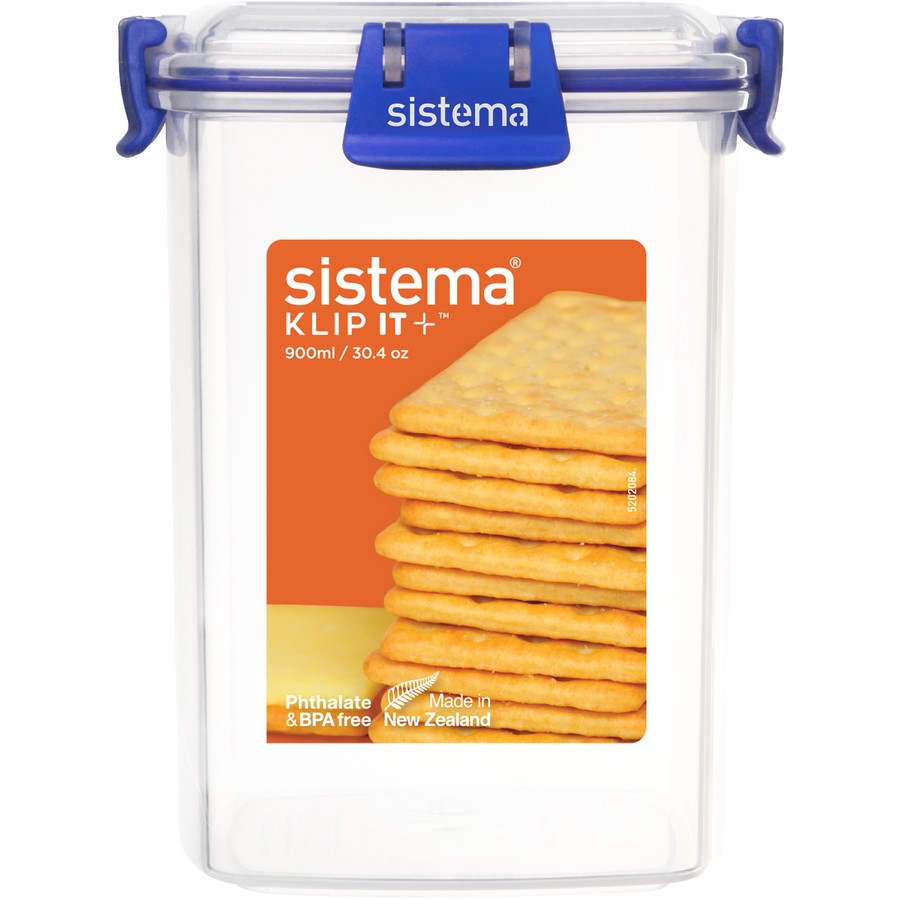 Sistema Klip It Plus Cracker Plastic Snack Box Food Storage Container