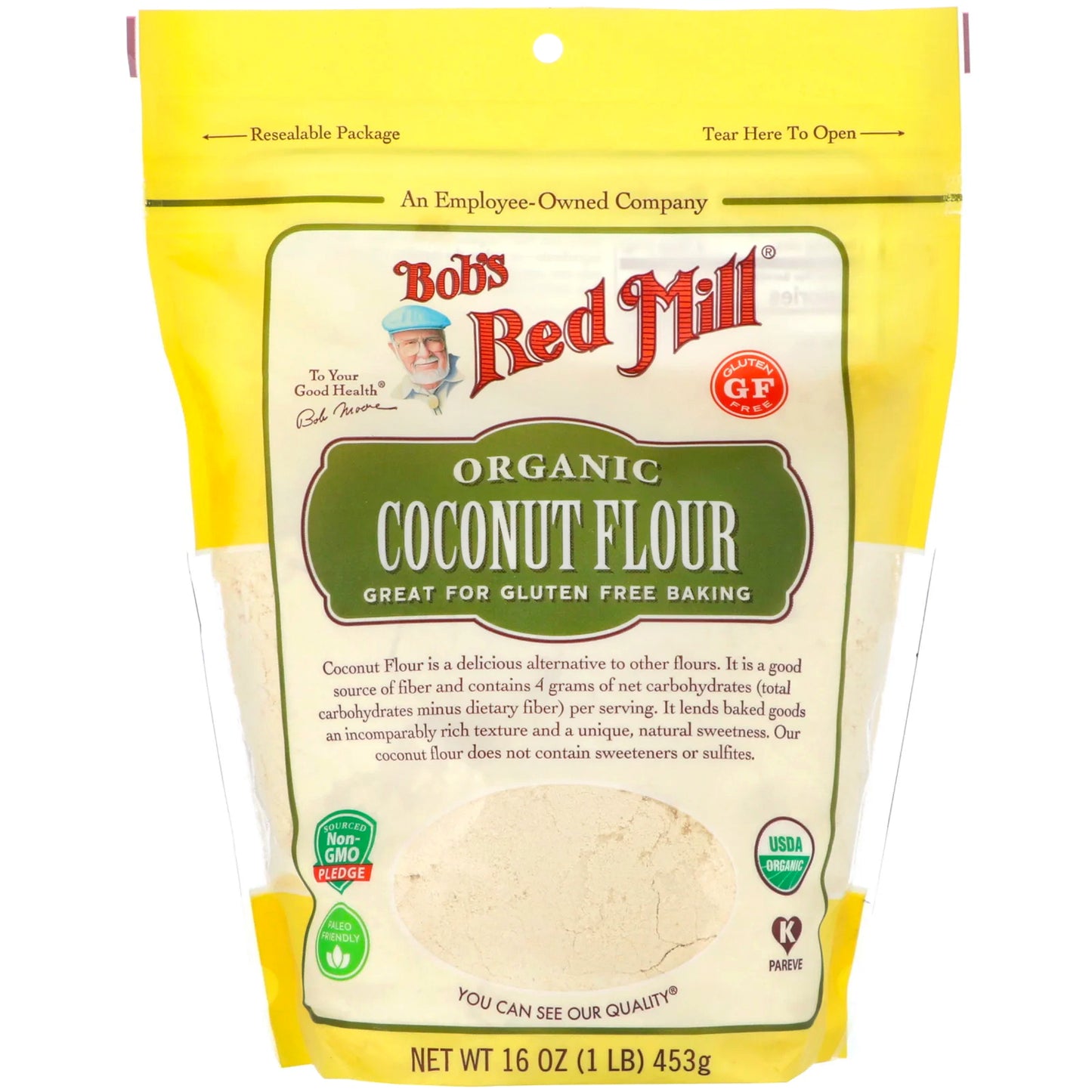 ORGANIC COCONUT FLOUR (453G) - BambiniJO