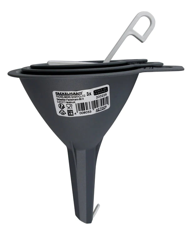 Fackelmann - Funnel 3 Pcs, Plastic, Ø80/90/110 mm