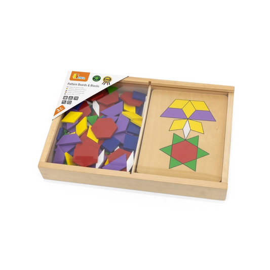 Viga Wooden Pattern Board & Blocks 3-6Y — BambiniJO Jordan