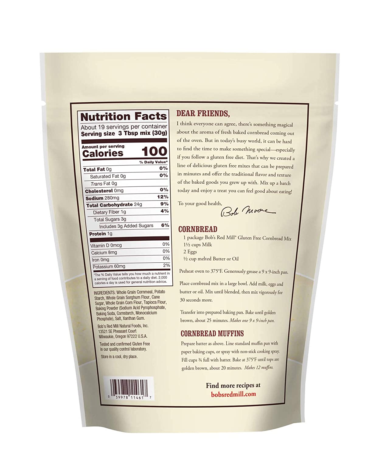 Cornbread Mix - Gluten Free 567g - BambiniJO | Buy Online | Jordan