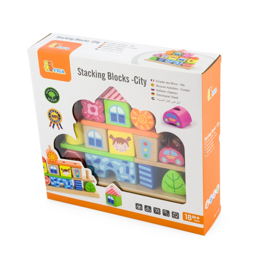 Viga Wooden Stacking Blocks City — BambiniJO Jordan