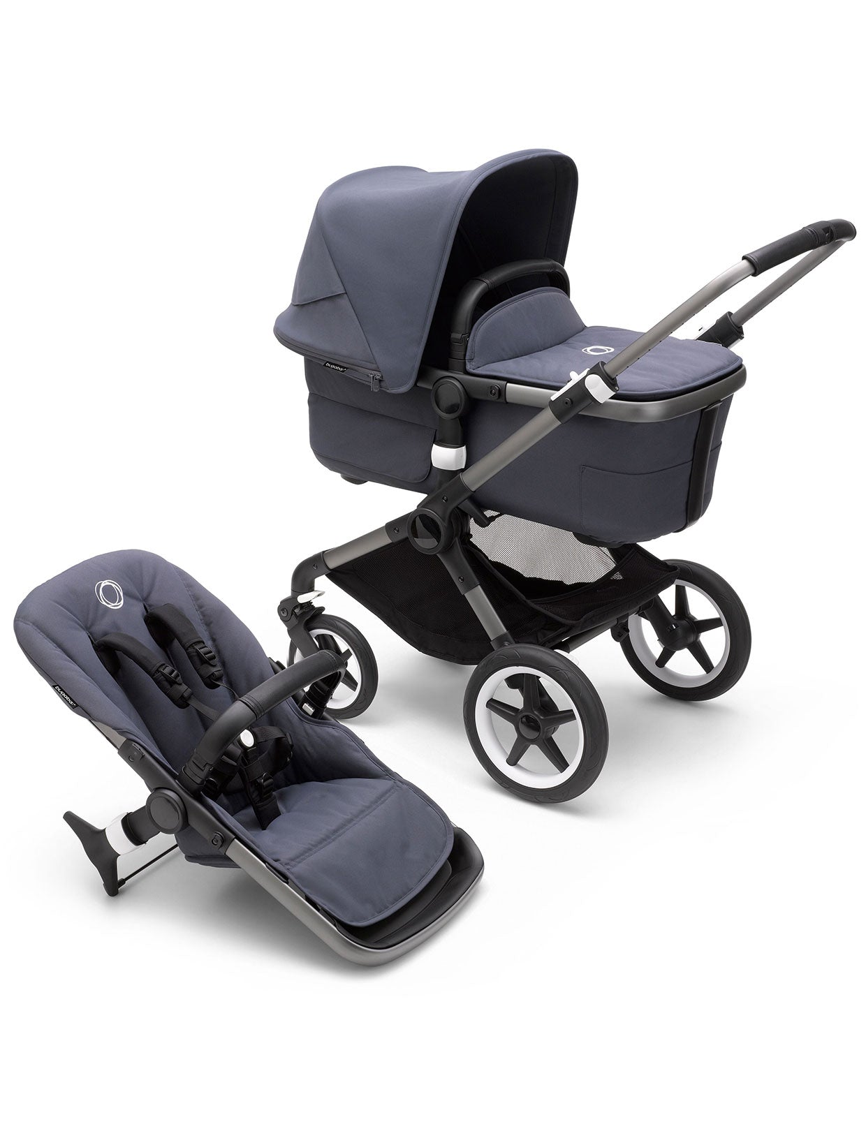 blue melange bugaboo Buy Bugaboo - Fox3 complete ME GRAPHITE/STORMY BLUE | BambiniJO | Amman