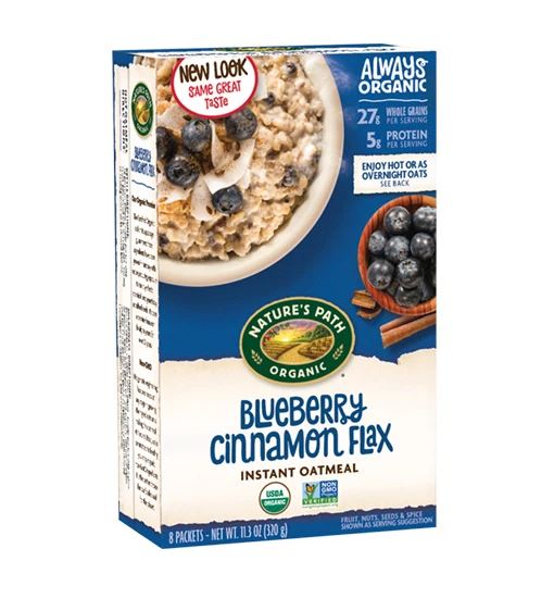 ORGANIC OPTIMUM POWER BLUEBERRY CINNAMON FLAX HOT OATMEAL (320G) - BambiniJO