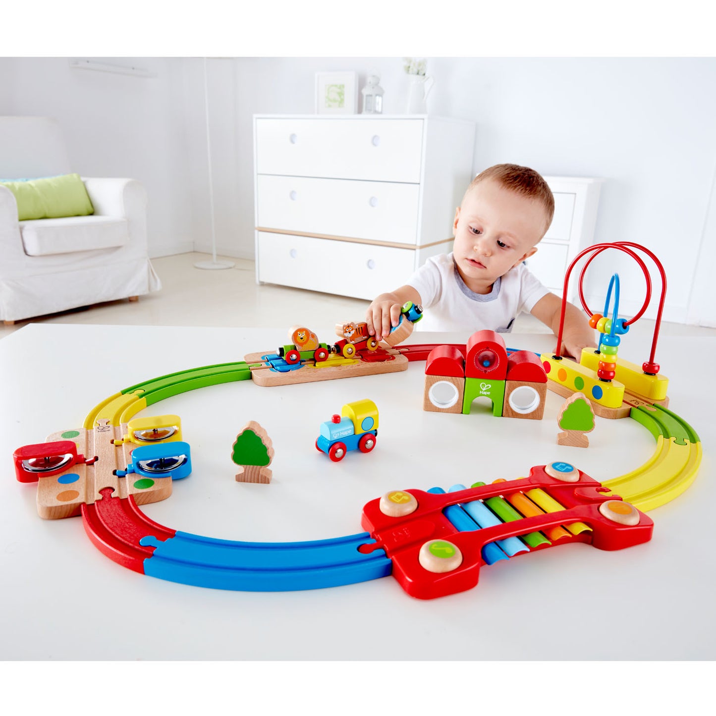Hape - Rainbow Puzzle Railway - BambiniJO | Buy Online | Jordan