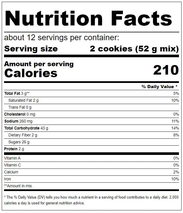 Chocolate Chip Cookie Mix 623g - GLUTEN FREE - BambiniJO
