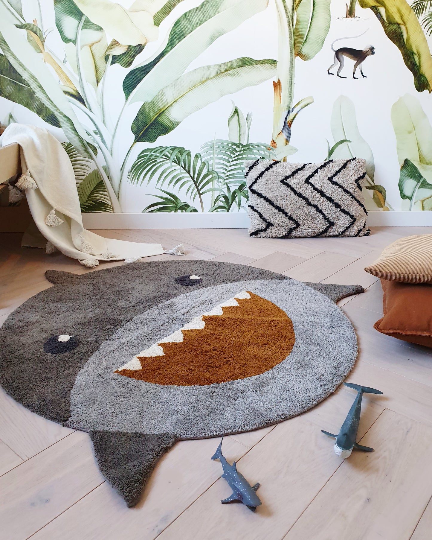 Tapis Petit - Shark Rug | 110x110cm - BambiniJO | Buy Online | Jordan