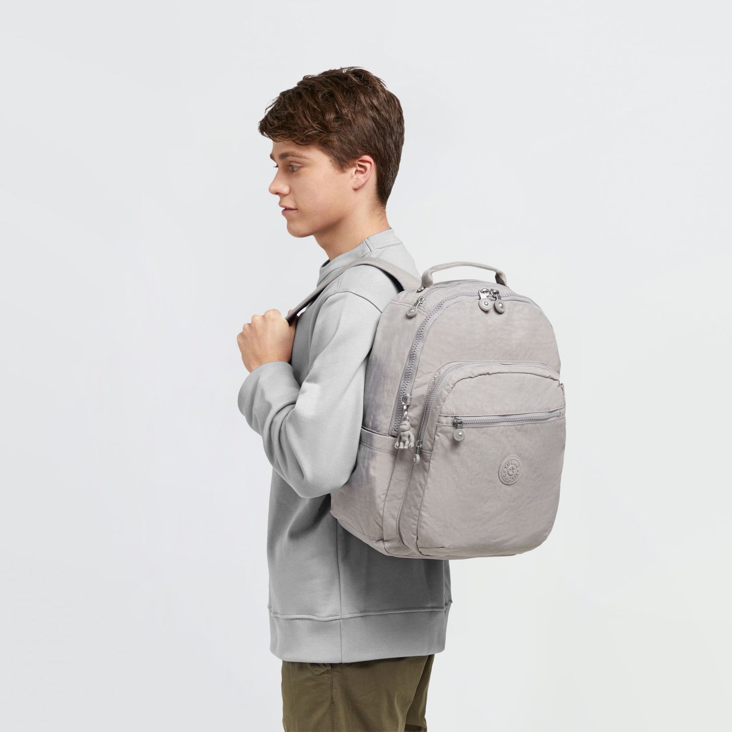 SEOUL Large backpack with Laptop Protection Grey Gris - BambiniJO | Buy Online | Jordan