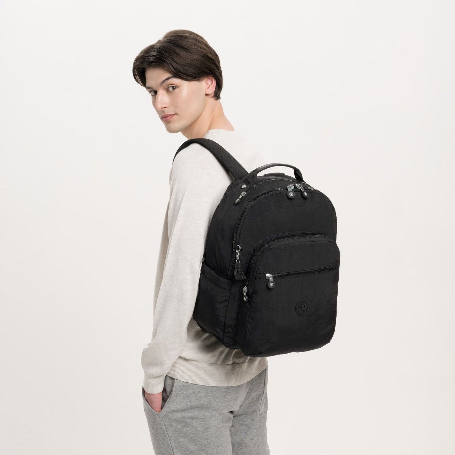 SEOUL Large backpack with Laptop Protection Black Noir - BambiniJO | Buy Online | Jordan