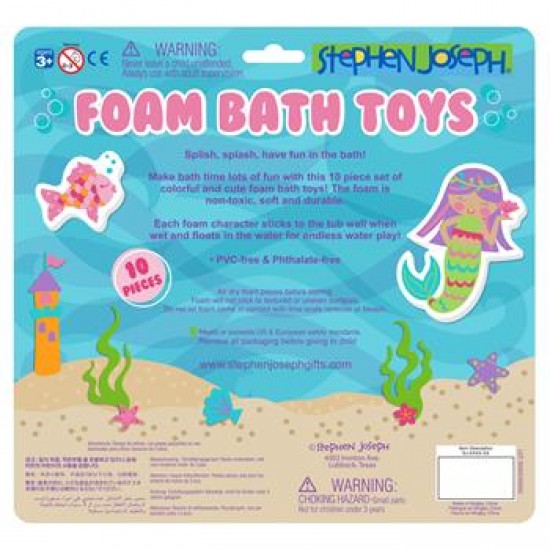 Stephen Joseph | Foam Bath Toys | Mermaid - BambiniJO | Buy Online | Jordan