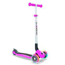 Globber Primo Foldable 3 Wheel Scooter with Lights and adjustable T-Bar (68 - 78 cm) | 3 Years + — BambiniJO Jordan