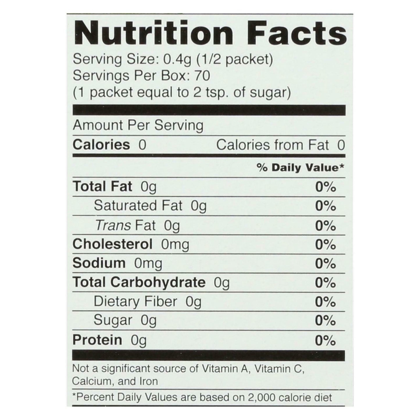 Organic Stevia - Sweet Leaf Sweetener - 35 Count - BambiniJO