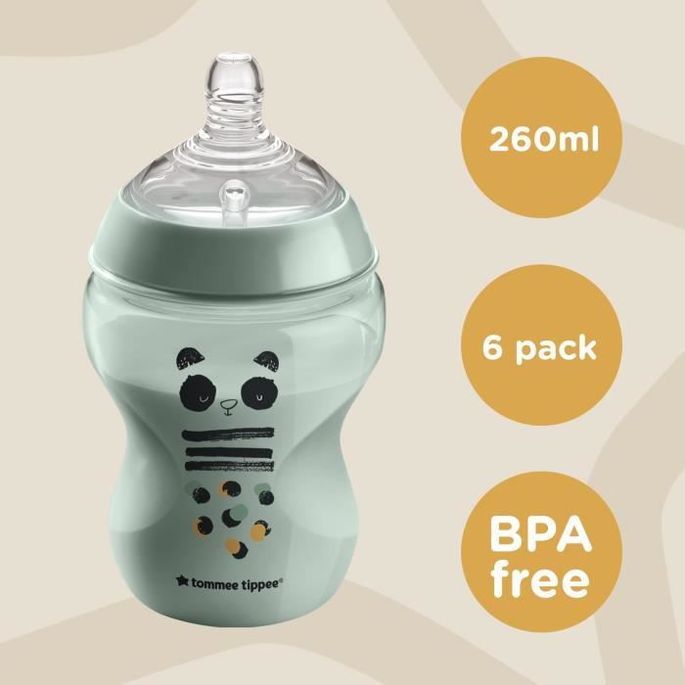 Tommee Tippee Closer to Nature 260ML Mono Bottle - 6 Bottles - BambiniJO | Buy Online | Jordan