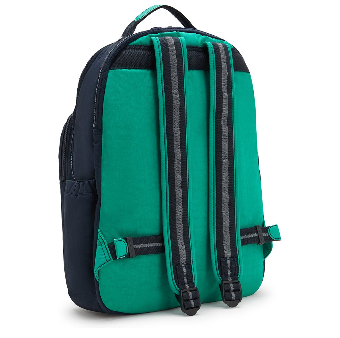 Kipling SEOUL LAP Backpack Blue Green Block - laptop compartment detail